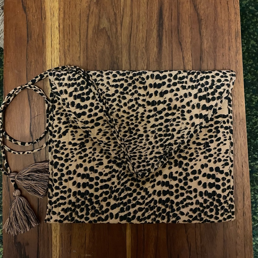 Ulla johnson padded envelope bag with wrap tassle